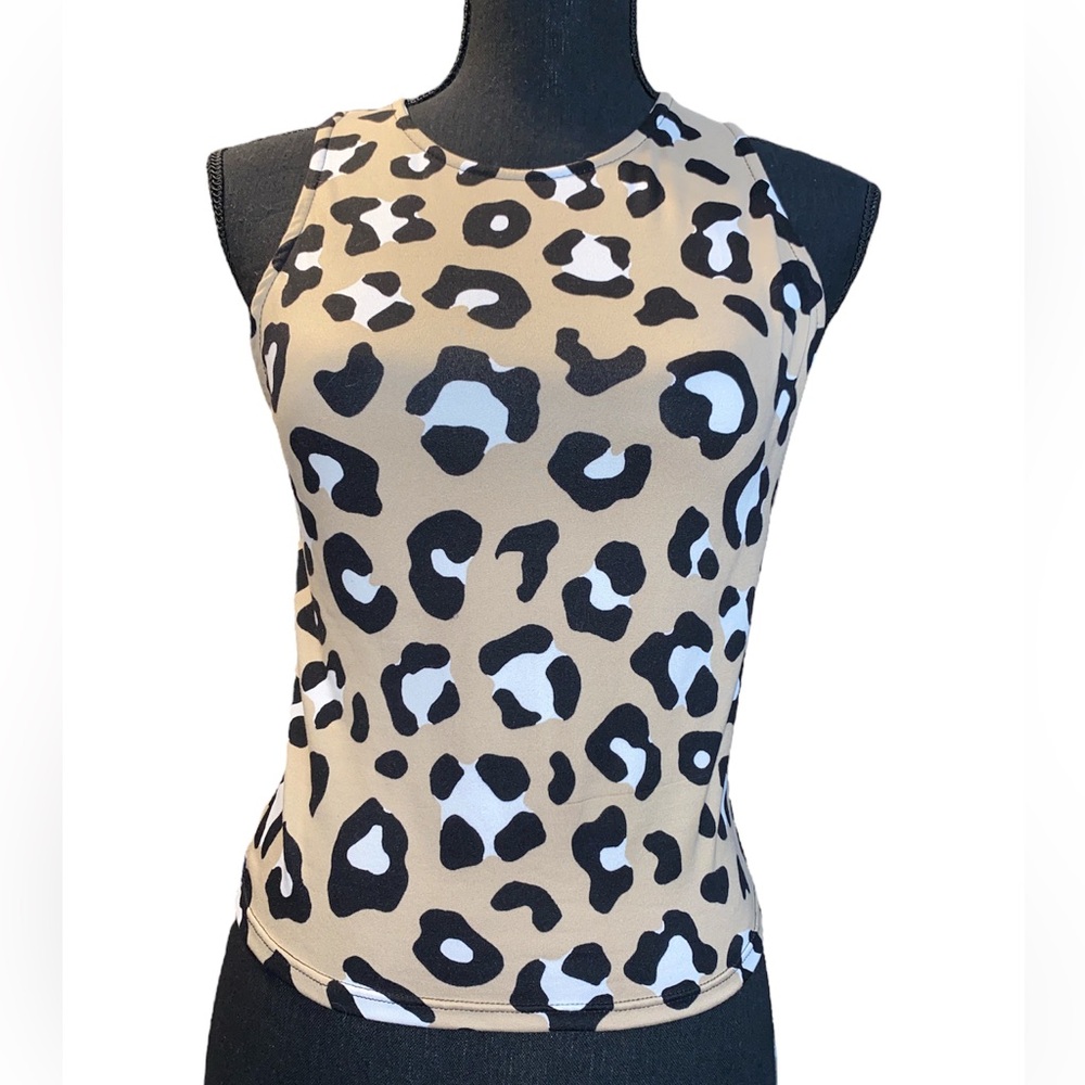 Cheetah print sleeveless top size small